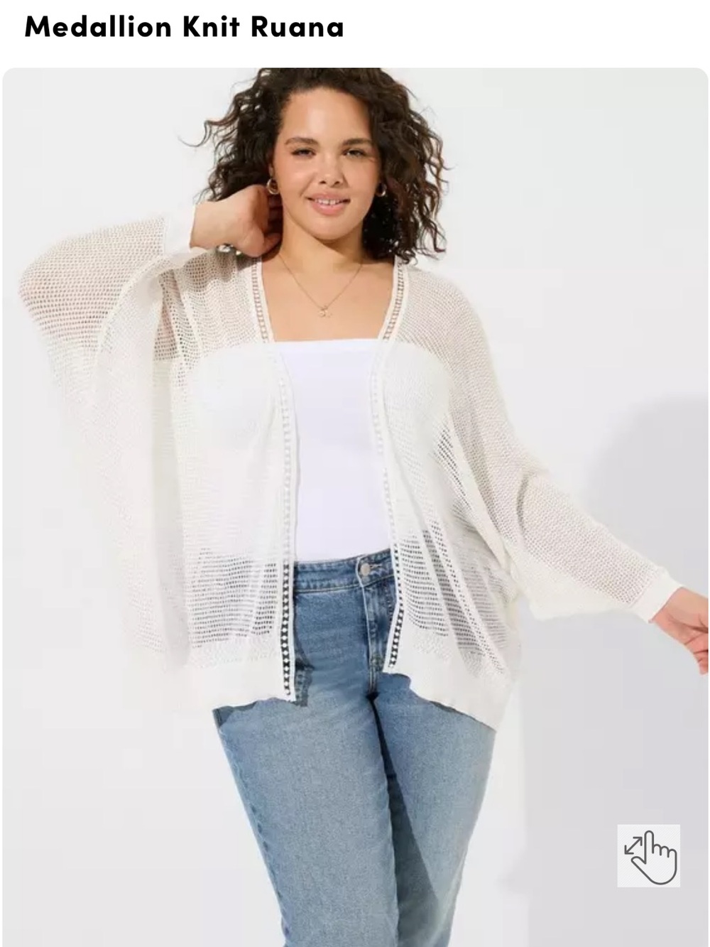 Torrid Medallion Knit Ruana - Picture 2 of 6